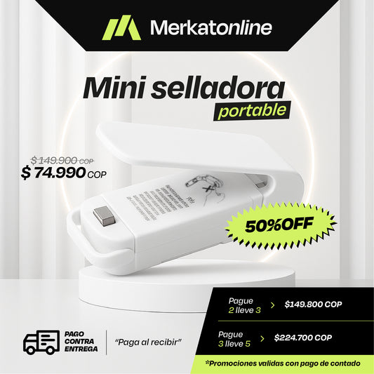 MINI SELLADORA DE BOLSAS PORTATIL